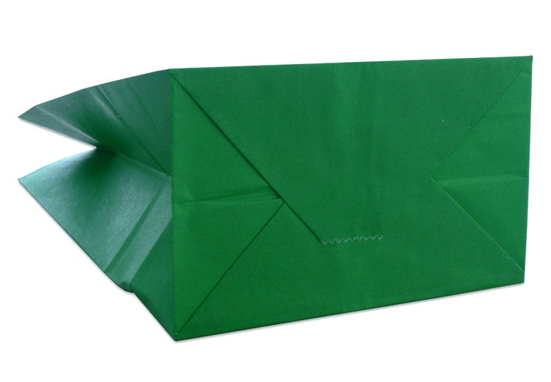 Partay Shenanigans Party Favor Bags - 50 Pack Kraft Paper Goodie Gift Lunch Treat Bags and Party Supplies for Theme Kids Birthday, St Patrick's Day, Christmas - 5"x3"x9" (Green) - Image 3